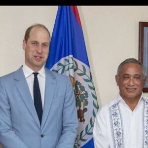 Le prince William et son épouse Kate Middleton, accueillis par le Premier Ministre de Bélize, Juan Antonio Briceno et son épouse Rossana à Bélize City. Le 19 mars 2022.