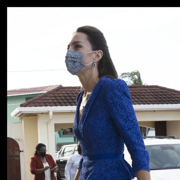 Le prince William et son épouse Kate Middleton arrivent à l'aéroport Philip S. W Goldson, à Bélize City, et débutent leur tournée caribéenne. Le 19 mars 2022.