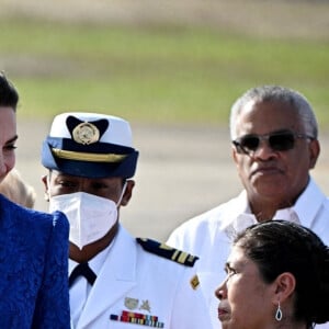 Le prince William, duc de Cambridge, et Catherine (Kate) Middleton, duchesse de Cambridge, arrivent à Belize dans le cadre de leur visite officielle dans les Caraïbes pour marquer le jubilé de platine de la reine. Bélize City, le 19 mars 2022.