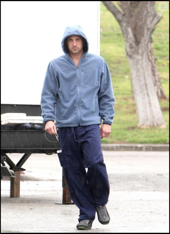 Patrick Dempsey lors du tournage de Grey's Anatomy le 17 janvier 2010 à Los Angeles