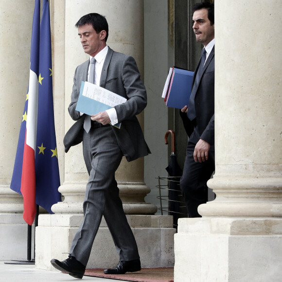 Manuel Valls et Harold Hauzy en 2015 à l'Elysée