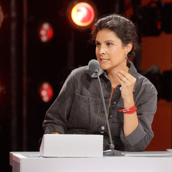 Semi-exclusif - Apolline de Malherbe - Conférence de presse de rentrée de RMC / RMC Sport saison 2021/2022 à l'Altice Campus à Paris, France, le 30 août 2021