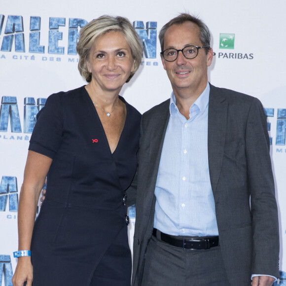 Valérie Pécresse et son mari Jérôme - Avant-première du film "Valérian et la Cité des mille planètes" de L. Besson à la Cité du Cinéma à Saint-Denis, le 25 juillet 2017.