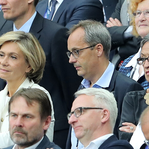 Valérie Pecresse et son mari Jérôme Pecresse au match d'ouverture de l'Euro 2016, France-Roumanie au Stade de France, le 10 juin 2016.