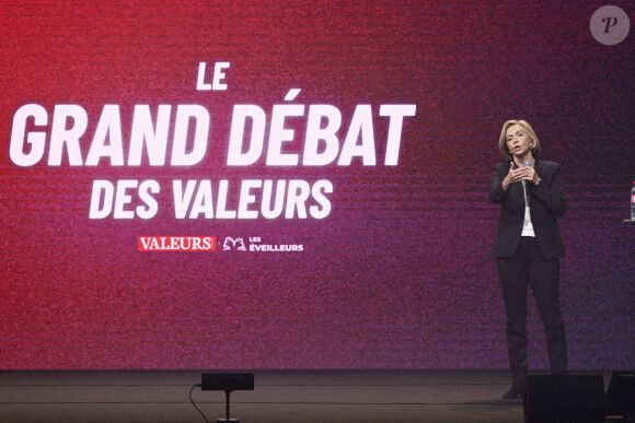 Valérie Pécresse - Les candidats à l'élection présidentielle participent au "grand débat des valeurs" organisé par Valeurs actuelles et l'association Les Éveilleurs au parc des expositions à Paris le 22 mars 2022