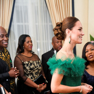 Kate Middleton - Dîner dans la résidence du gouverneur général Patrick Allen à Kingston, en Jamaïque. Le 23 mars 2022.