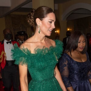 Kate Middleton - Dîner dans la résidence du gouverneur général Patrick Allen à Kingston, en Jamaïque. Le 23 mars 2022.