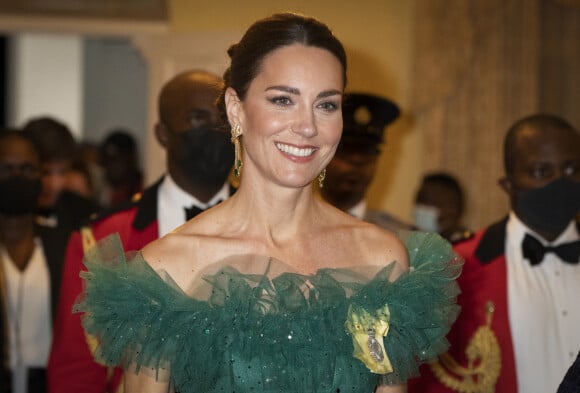 Kate Middleton - Dîner dans la résidence du gouverneur général Patrick Allen à Kingston, en Jamaïque. Le 23 mars 2022.