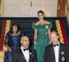 Kate Middleton et le prince William - Dîner dans la résidence du gouverneur général Patrick Allen à Kingston, en Jamaïque. Le 23 mars 2022.