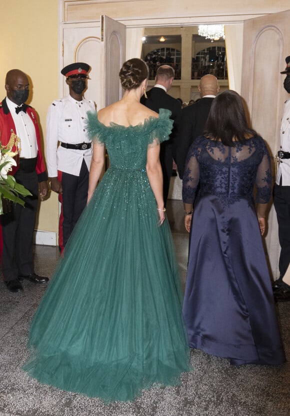 Kate Middleton - Dîner dans la résidence du gouverneur général Patrick Allen à Kingston, en Jamaïque. Le 23 mars 2022.