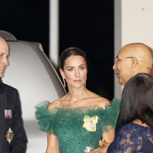 Kate Middleton et le prince William - Dîner dans la résidence du gouverneur général Patrick Allen à Kingston, en Jamaïque. Le 23 mars 2022.