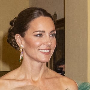 Kate Middleton - Dîner dans la résidence du gouverneur général Patrick Allen à Kingston, en Jamaïque. Le 23 mars 2022.