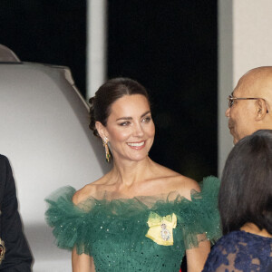 Kate Middleton et le prince William - Dîner dans la résidence du gouverneur général Patrick Allen à Kingston, en Jamaïque. Le 23 mars 2022.