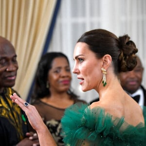 Kate Middleton - Dîner dans la résidence du gouverneur général Patrick Allen à Kingston, en Jamaïque. Le 23 mars 2022.