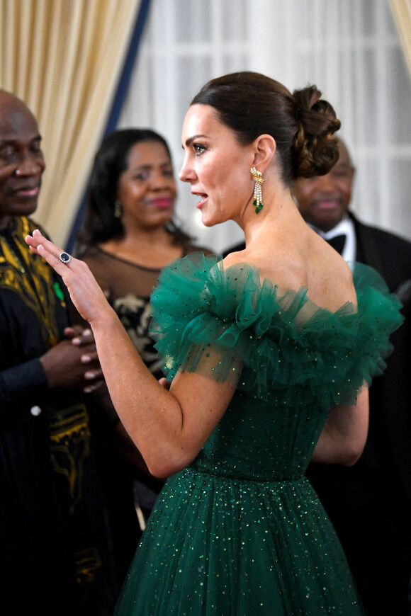 Kate Middleton - Dîner dans la résidence du gouverneur général Patrick Allen à Kingston, en Jamaïque. Le 23 mars 2022.