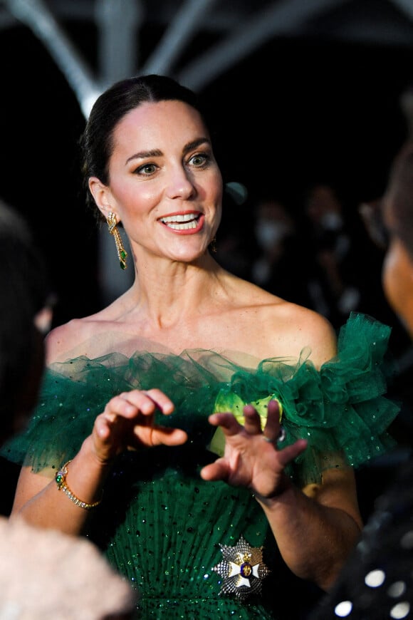 Kate Middleton - Dîner dans la résidence du gouverneur général Patrick Allen à Kingston, en Jamaïque. Le 23 mars 2022.