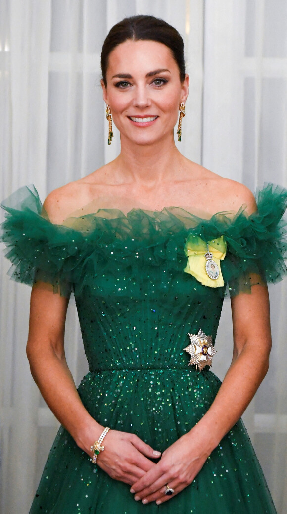 Kate Middleton - Dîner dans la résidence du gouverneur général Patrick Allen à Kingston, en Jamaïque. Le 23 mars 2022.