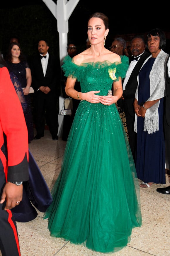 Kate Middleton - Dîner dans la résidence du gouverneur général Patrick Allen à Kingston, en Jamaïque. Le 23 mars 2022.