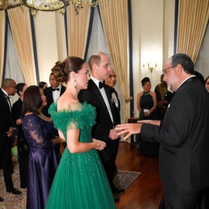 Kate Middleton et le prince William - Dîner dans la résidence du gouverneur général Patrick Allen à Kingston, en Jamaïque. Le 23 mars 2022.