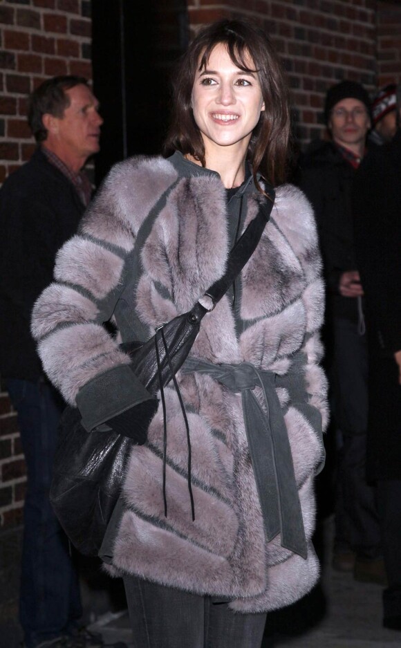 Charlotte Gainsbourg était l'invitée de David Letterman pour faire la promo de son album IRM, le 18 janvier 2010 à New York