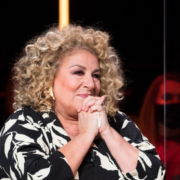 Marianne James - Enregistrement de l'émission "La Boîte à Secrets", présentée par F.Bollaert et qui sera diffusée le 22 janvier sur France 3. Le 18 janvier 2021 © Tiziano Da Silva / Bestimage 