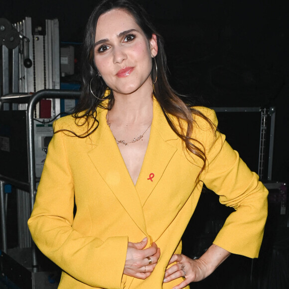 Joyce Jonathan - Backstage - Enregistrement de l'émission "Les stars chantent pour le Sidaction - 40 ans de chansons de Céline Dion" au Palais des Sports à Paris. Le 16 mars 2022 © Cyril Moreau-Coadic Guirec / Bestimage