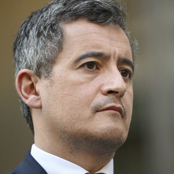 Gérald Darmanin, ministre de l'Intérieur lors de la cellule de crise sur l'accueil des réfugiés ukrainiens en France au ministère de l'intérieur hôtel de Beauvau, à Paris