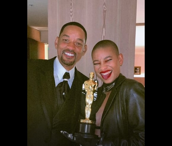 Willow Smith et son père Will Smith après une cérémonie des Oscars mouvementée le 27 mars 2022. @ Instagram / Willow Smith
