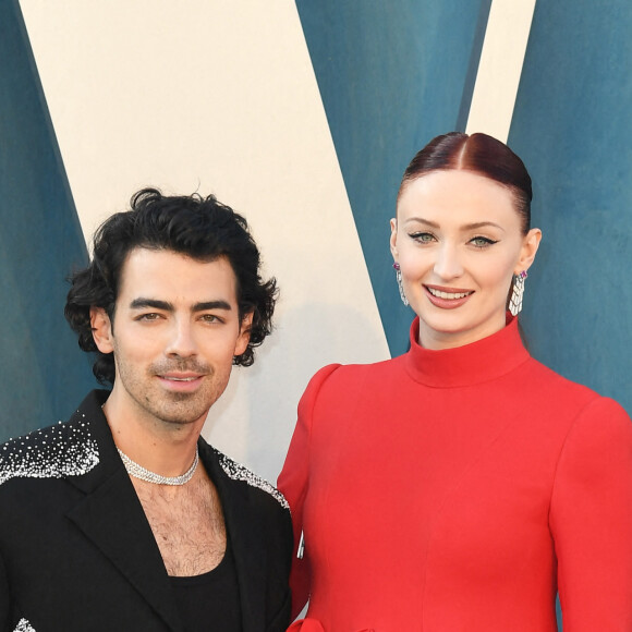 Joe Jonas et Sophie Turner au photocall de la soirée "Vanity Fair" lors de la 94ème édition de la cérémonie des Oscars à Los Angeles, le 27 mars 2022. © imageSPACE via Zuma Press/Bestimage 
