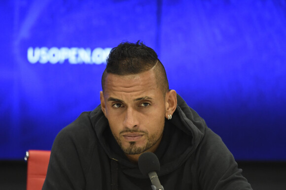 L'australien Nick Kyrgios pendant une conférence de presse lors de l'US Open de Tennis au USTA Billie Jean King National Tennis Center. © Chryslene Caillaud/Panoramic/Bestimage