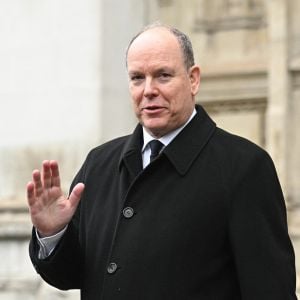 Le prince Albert II de Monaco - Service d'action de grâce en hommage au prince Philip, duc d'Edimbourg, à l'abbaye de Westminster à Londres, le 29 mars 2022. Le prince Philip, duc d'Edimbourg, est décédé le 9 avril 2021.