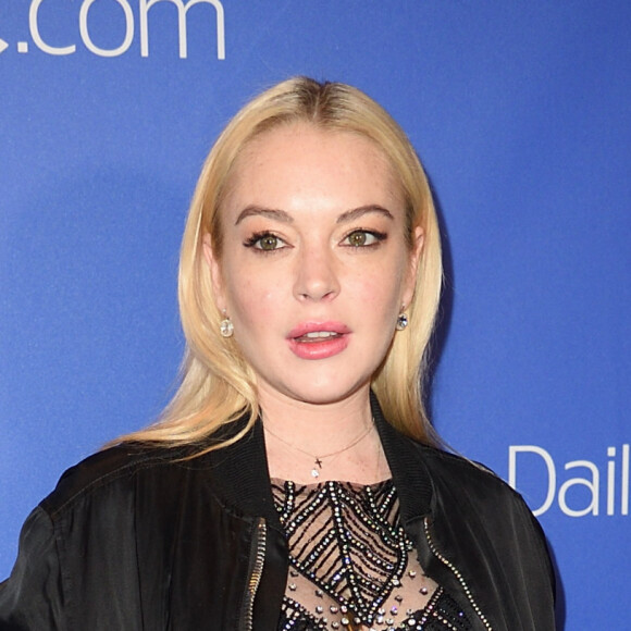 Lindsay Lohan lors de la soirée du Dailymail.com à l'Hôtel Moxy à New York, le 6 décembre 2017.