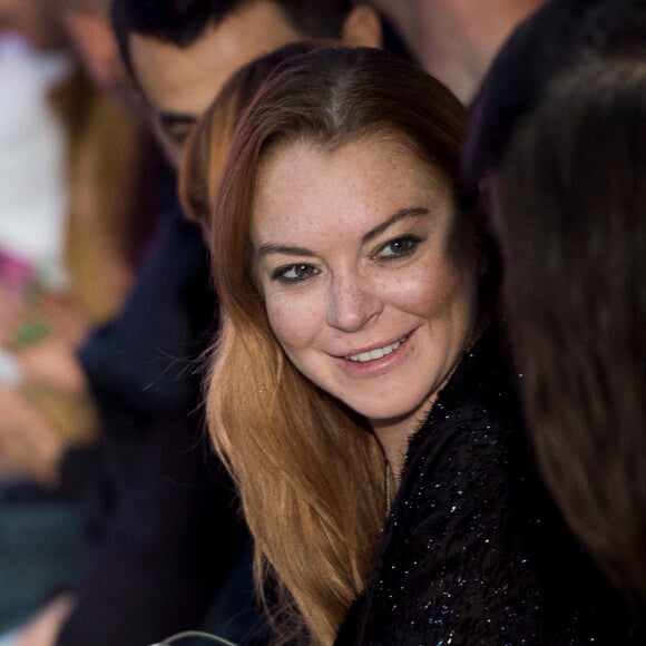 Lindsay Lohan assiste au défilé Pepa Salazar lors de Fashion Week de Madrid le 16 septembre 2017. 