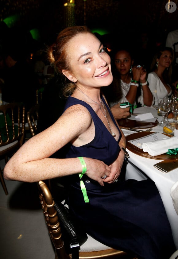 Lindsay Lohan lors de la soirée d'anniversaire "Fawaz's Folies" pour les 64 ans de Fawaz Gruosi (de Grisogono) à la Cala di Volpe à Porto-Cervo, Sardaigne, Italie, le 8 août 2016. © Agence/Bestimage 