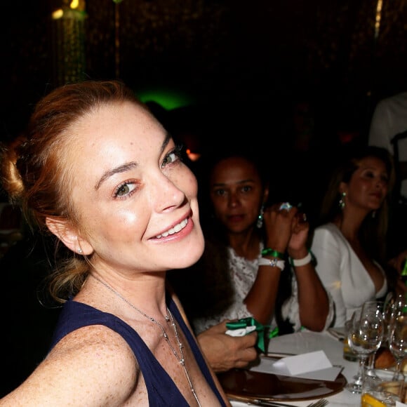 Lindsay Lohan lors de la soirée d'anniversaire "Fawaz's Folies" pour les 64 ans de Fawaz Gruosi (de Grisogono) à la Cala di Volpe à Porto-Cervo, Sardaigne, Italie, le 8 août 2016. © Agence/Bestimage 