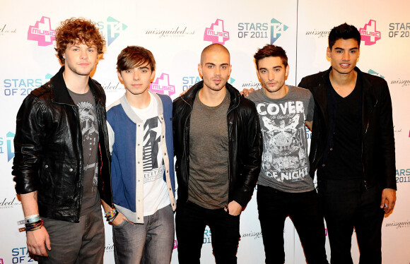 Jay McGuiness, Nathan Sykes, Max George, Tom Parker et Siva Kaneswaran de The Wanted aux T4's Stars de 2011 à Londres. Ian West/PA Wire..