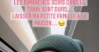 Lorie Pester, triste de devoir quitter sa fille pour repartir sur le tournage des "Mystères de la duchesse" pour France 3, le 3 avril 2022.