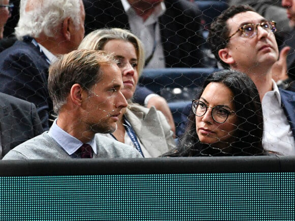 Thomas Tuchel (entraîneur du PSG) et sa femme Sissi Tuchel - Finale du tournoi de tennis "Rolex Paris Masters" entre Novak Djokovic et Karen Khachanov à l'AccorHotels Arena à Paris, le dimanche 4 novembre 2018. © Veeren-Perusseau/Bestimage