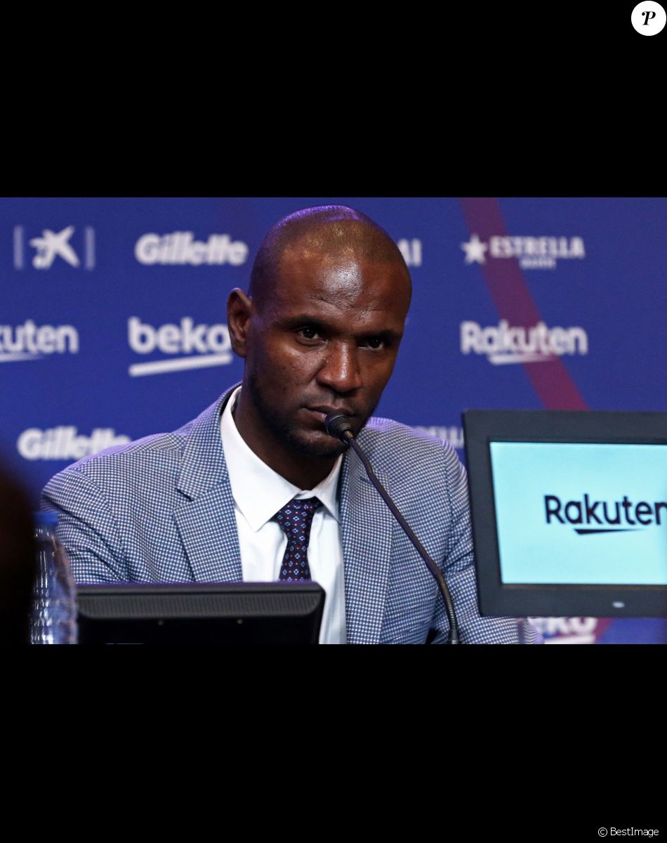 Éric Abidal - Présentation du joueur de football français Clément Lenglet qui a signé au FC Barcelone pour 36 M€ le 13 juillet 2018