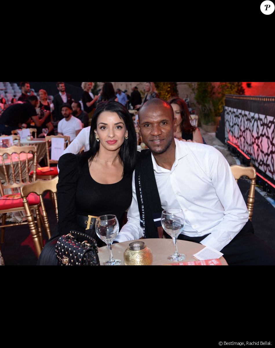 Exclusif - Eric Abidal et sa femme Hayet - Fête de clôture du 9ème festival "Marrakech du Rire 2018" au Palais Bahia de Marrakech au Maroc le 15 juin 2019. © Rachid Bellak/Bestimage