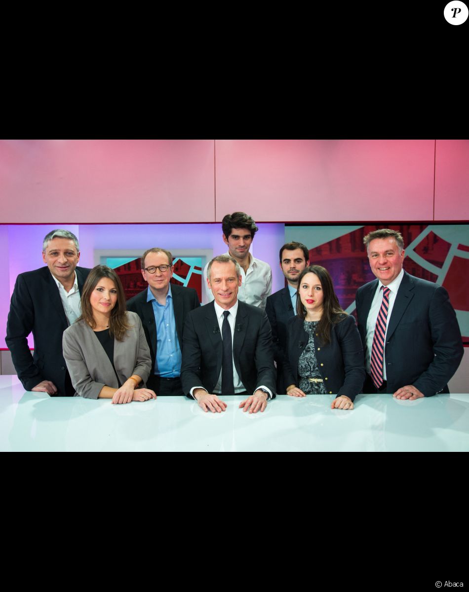 Jean-François Achili, Emmanuele Marguerie, Laurent Bigorgne, Thierry Jadot, Jean-Xavier Arnaud, Morgan Guerin, Fanny Anor, Matthias Leridon sur le tournage de l'émission Générations d'idées sur Public Sénat en 2016