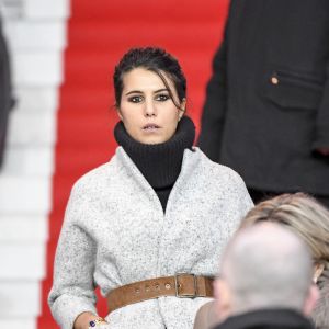 Karine Ferri encourage son compagnon Yoann Gourcuff lors du match Psg-Rennes au Parc des Princes à Paris le 6 novembre 2016. © Pierre Perusseau/Bestimage