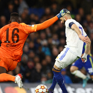 Match de quart de finale de la Ligue des Champions opposant le Real de Madrid (3) à Chelsea (1) à Londres le 6 avril 2022. 
