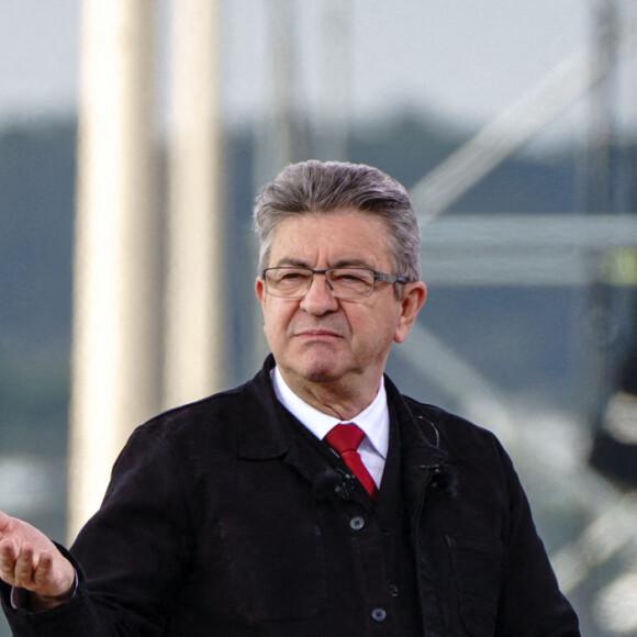 Jean-Luc Mélenchon - Jean-Luc Melenchon (candidat la France Insoumise) à l'élection présidentielle française en meeting à Marseille le 27 mars 2022. © Norbert Scanella/Panoramic/Bestimage