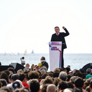 Jean-Luc Mélenchon - Jean-Luc Melenchon (candidat la France Insoumise) à l'élection présidentielle française en meeting à Marseille le 27 mars 2022. © Norbert Scanella/Panoramic/Bestimage