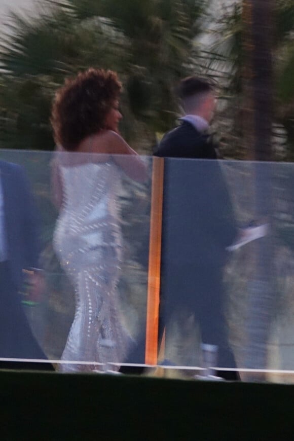 Exclusif - Mel B - Les invités lors de la cérémonie de mariage de Brooklyn Beckham et Nicola Peltz à Palm Beach en Floride le 9 avril 2022. 