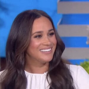 Meghan Markle sur le plateau de l'émission "The Ellen Show" à Los Angeles, le 17 novembre 2021.