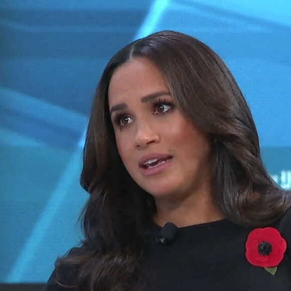 Meghan Markle sur le plateau de l'émission "Minding the Gap" à Los Angeles, le 9 novembre 2021.