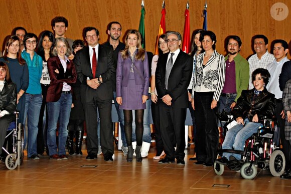 Letizia d'Espagne à Madrid lors d'une visite à l'Université le 22 janvier 2010
