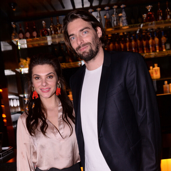 Camille Lacourt et sa compagne Alice Detollenaere (Miss Bourgogne 2010) - Soirée de lancement de "Chez Blue" au club "Boum Boum" situé dans le prestigieux 8eme arrondissement de Paris le 30 janvier 2020. © Rachid Bellak/Bestimage 